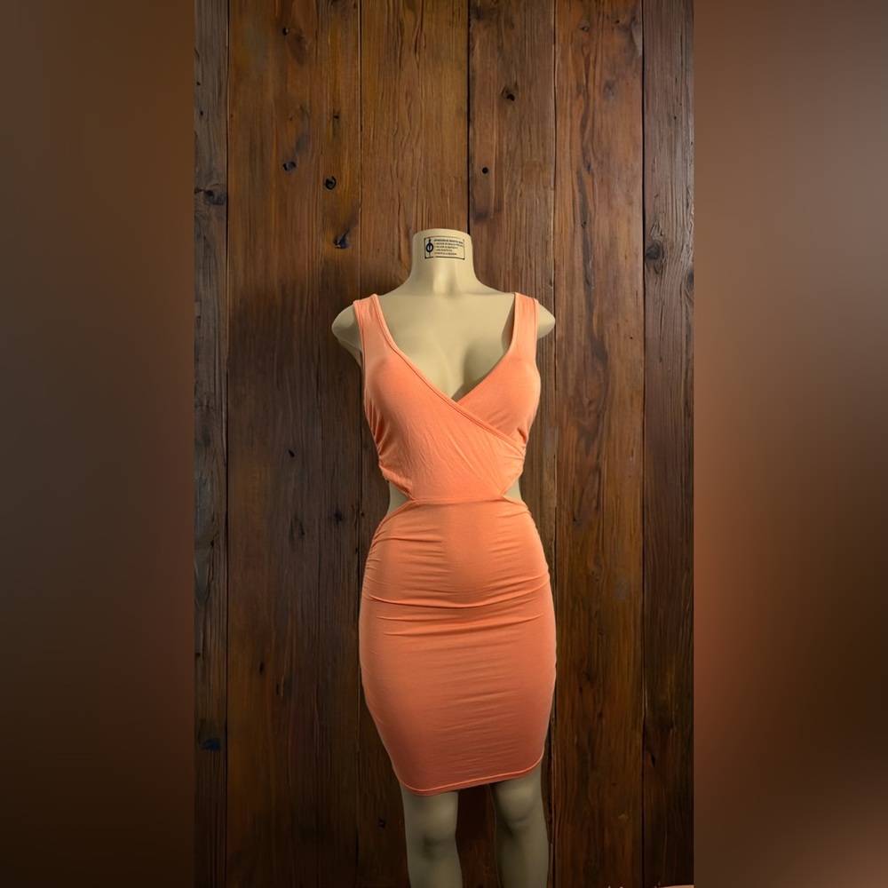 Chic Backless Coral Dress